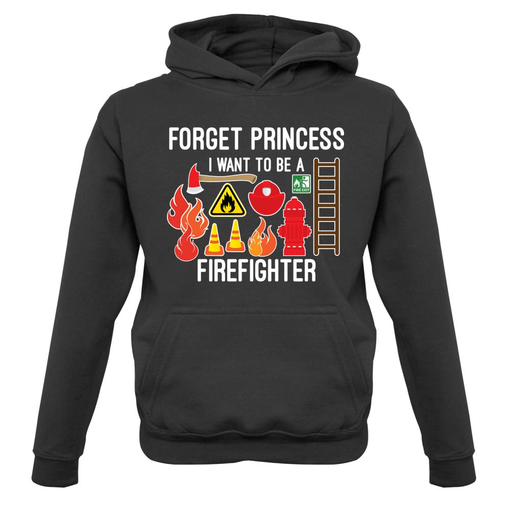 Forget Princess FireFighter Kids T Shirt