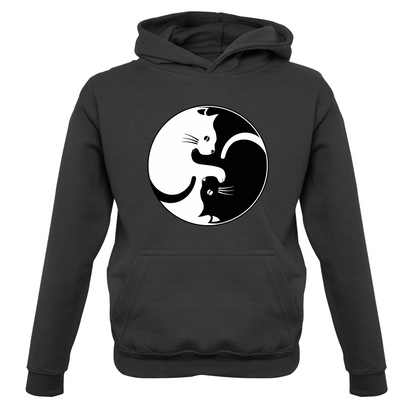 Yin Yang Cat Kids T Shirt