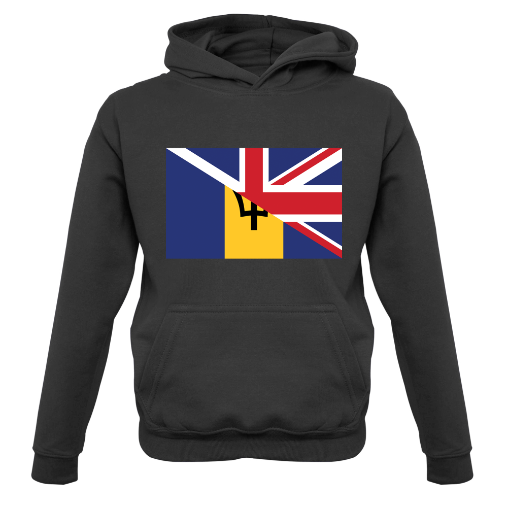 Half Barbados Half UK Kids T Shirt