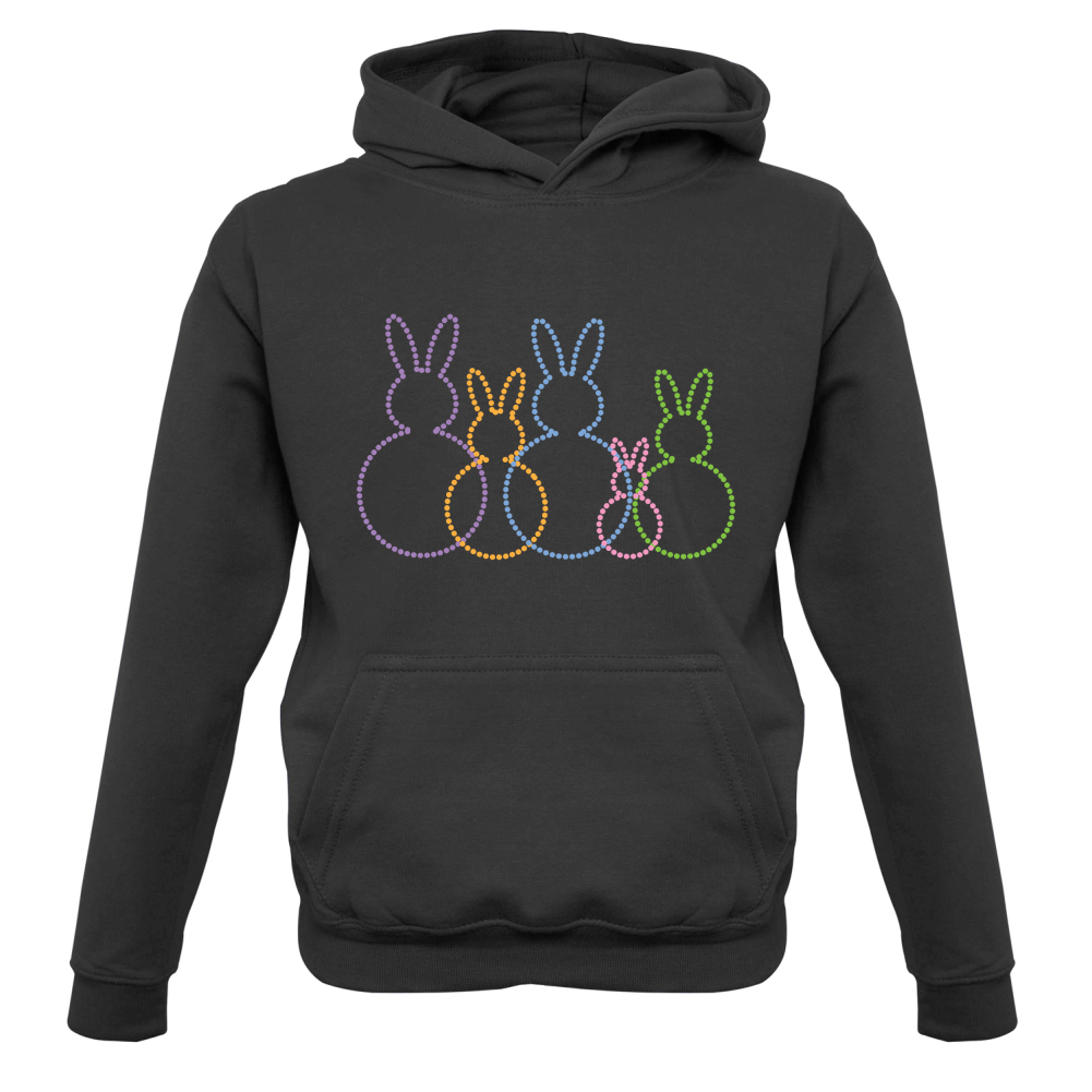 Bunny Family Outline Kids T Shirt