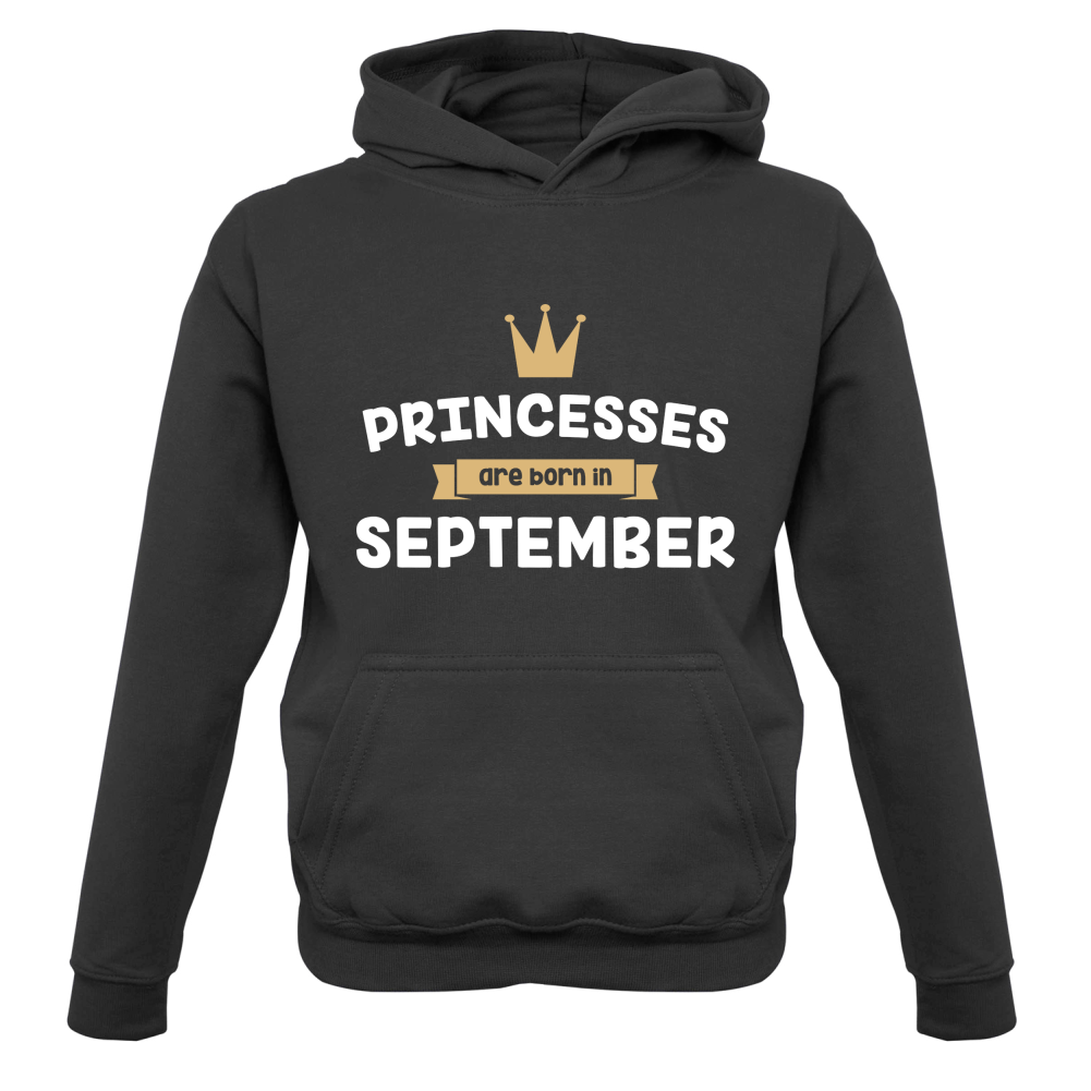 Princesses Are Born In September Kids T Shirt