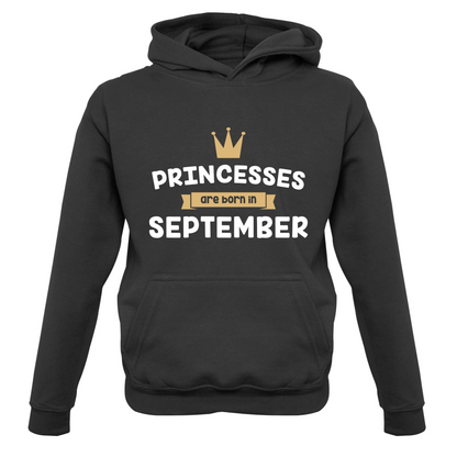 Princesses Are Born In September Kids T Shirt