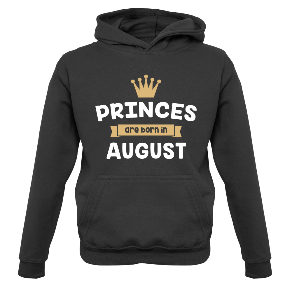 Princes Are Born In August Kids T Shirt