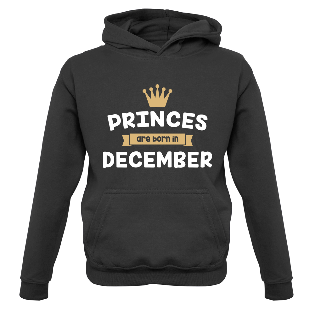 Princes Are Born In December Kids T Shirt