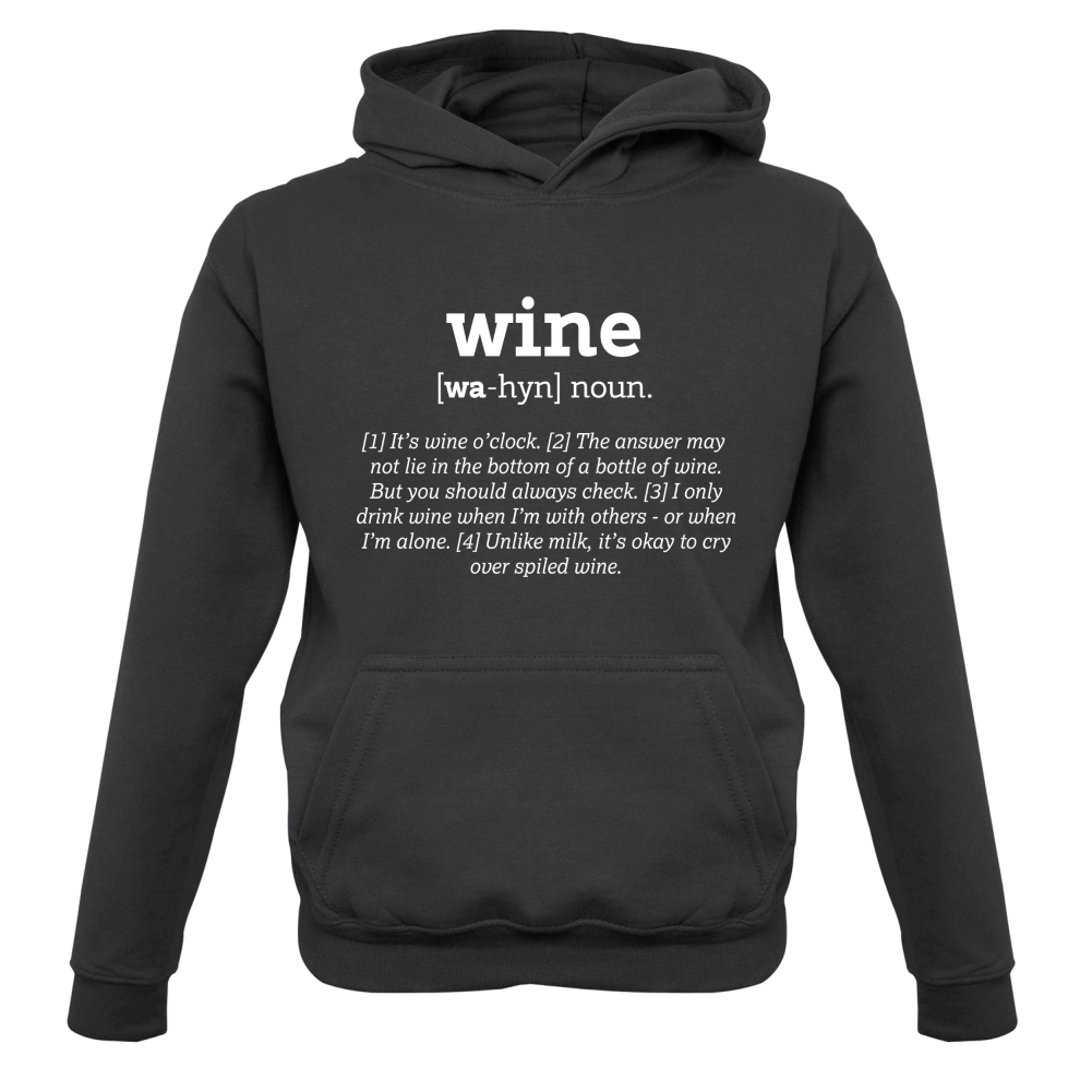 Definition Wine Kids T Shirt