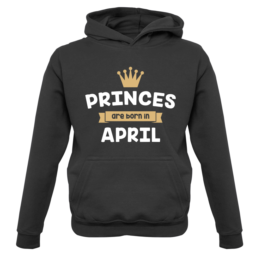 Princes Are Born In April Kids T Shirt