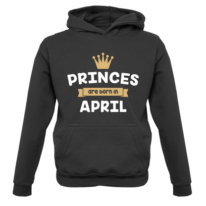 Princes Are Born In April Kids T Shirt