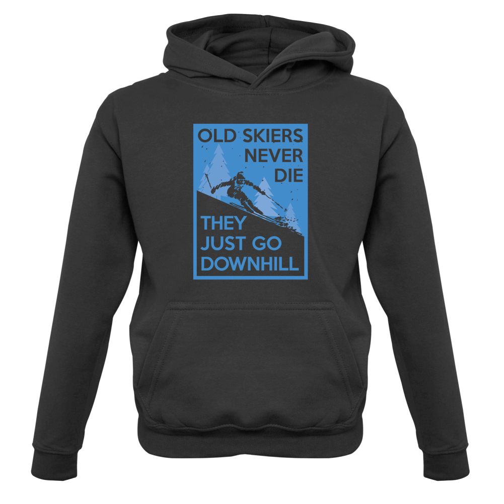 Skiers Go Downhill Kids T Shirt