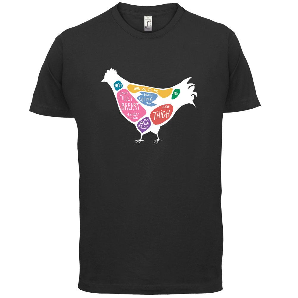 Butcher Chicken Diagram T Shirt