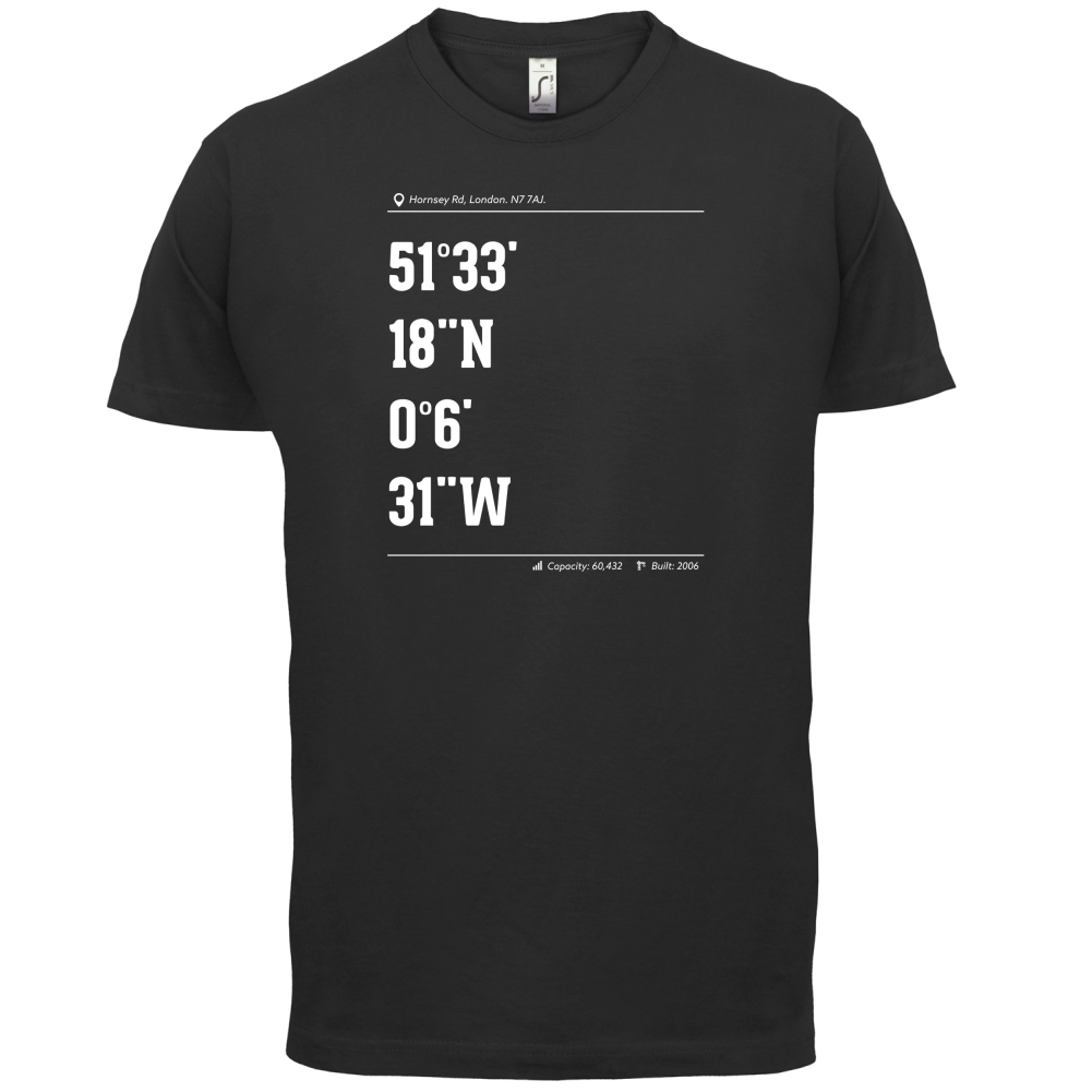 Stadium Coordinates Gunners T Shirt