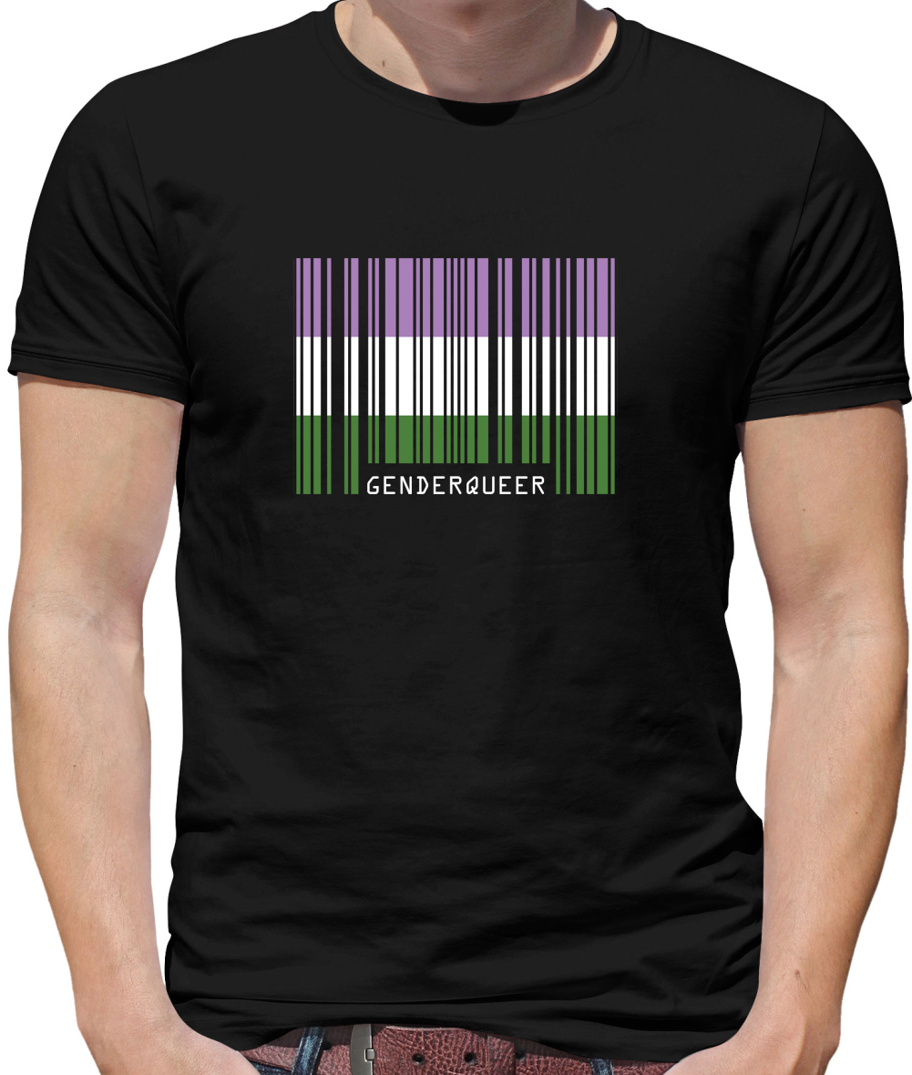 LGBT Barcode Flags - Gender Queer T Shirt