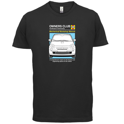 Car Owners Manual Fiat 500 T Shirt