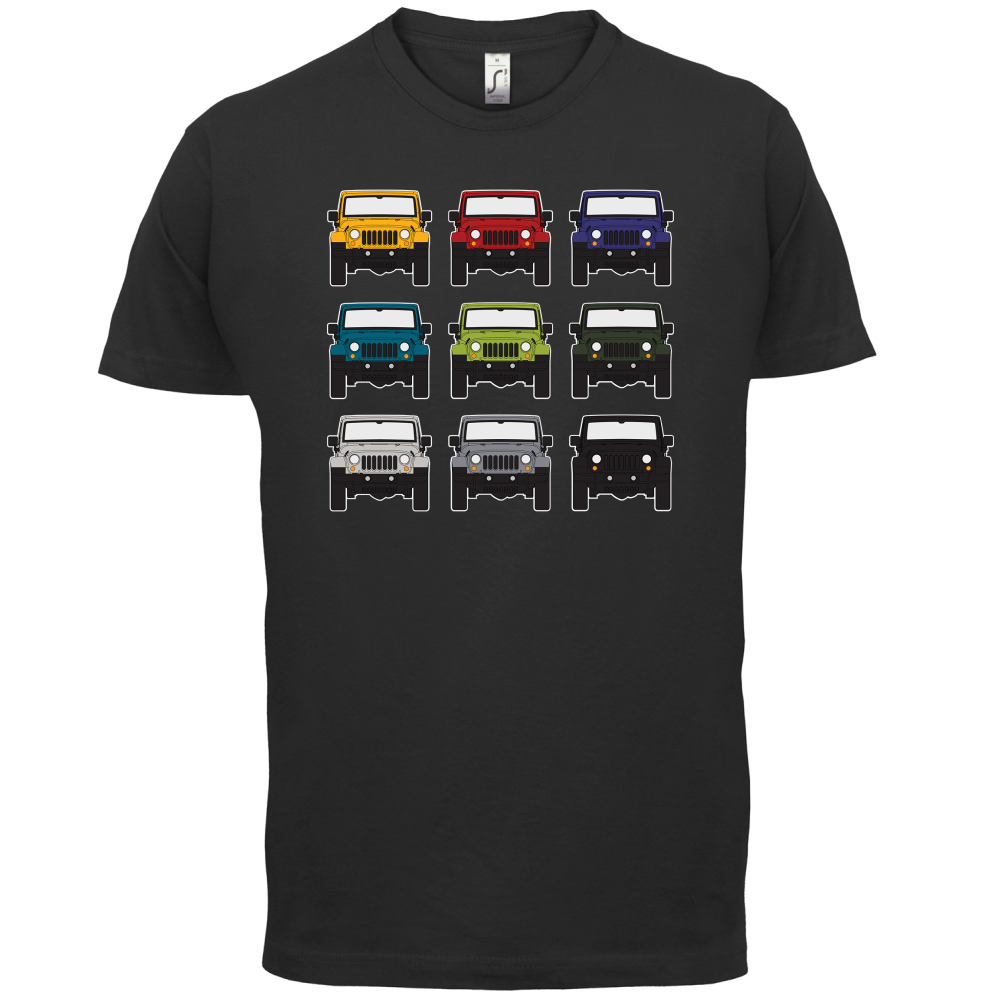 JW 9 Colour Car Grid T Shirt