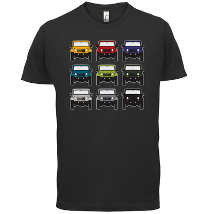 JW 9 Colour Car Grid T Shirt
