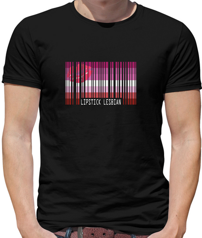 LGBT Barcode Flags - Lipstick Lesbian T Shirt