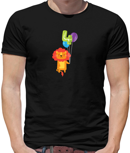 4th Birthday Lion T Shirt