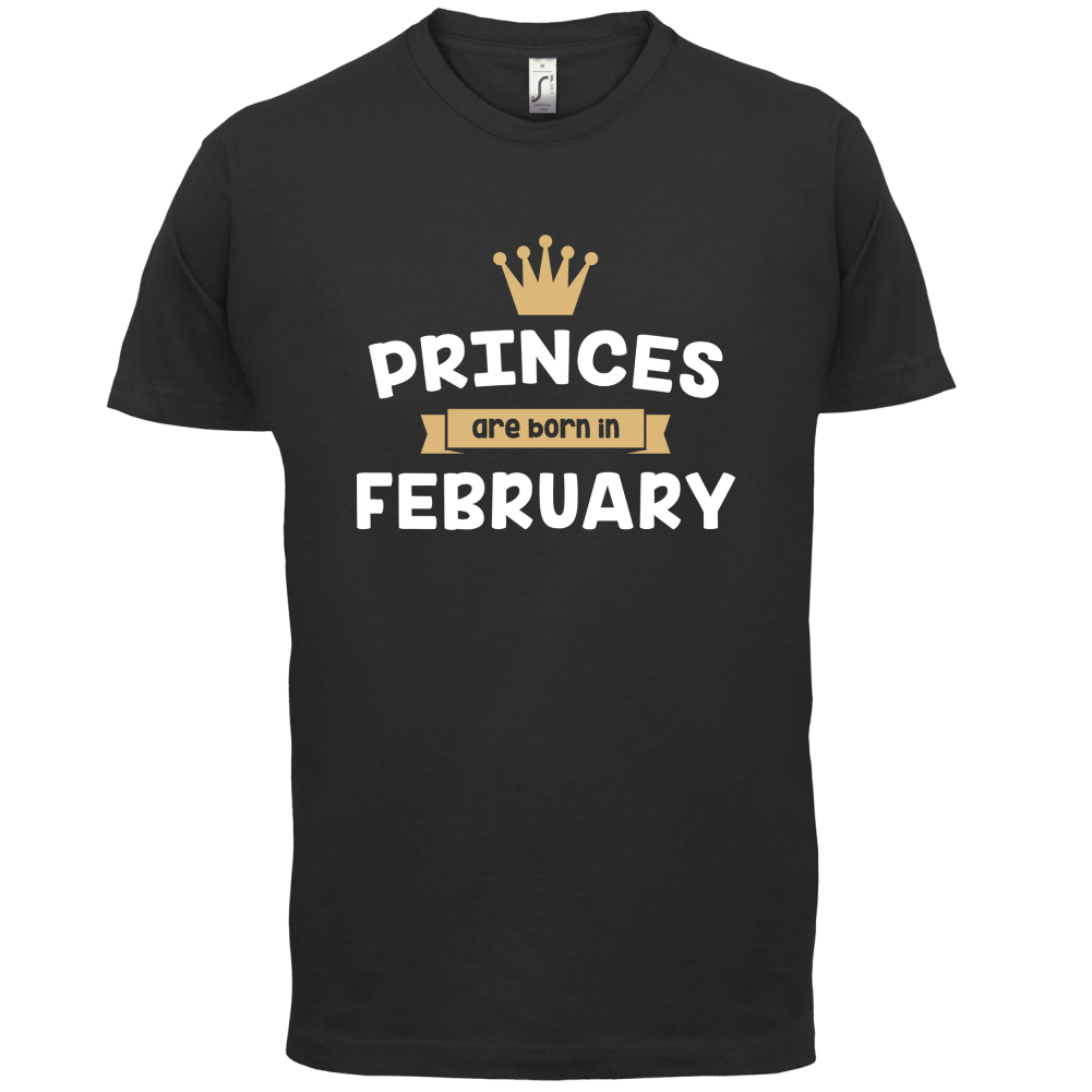 Princes Are Born In February T Shirt