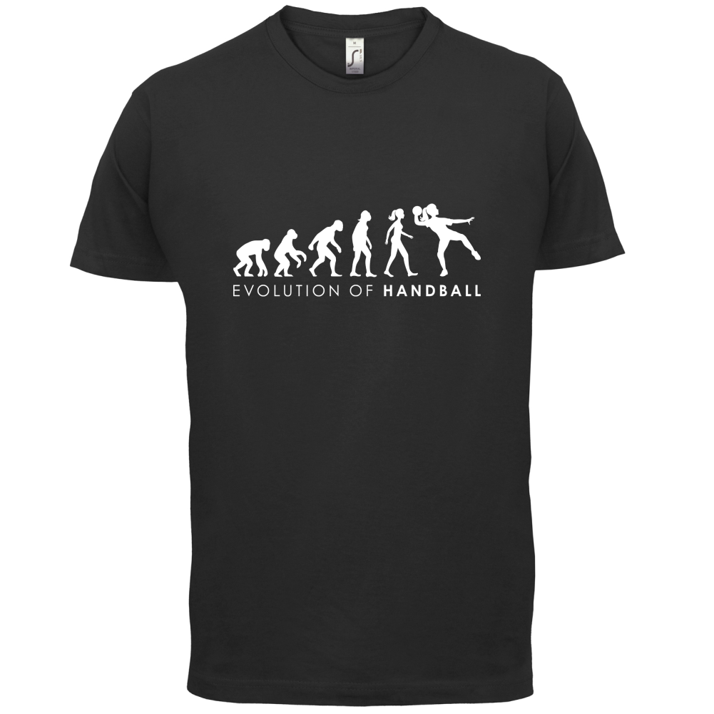 Evolution Of Woman Handball T Shirt
