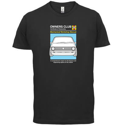 Car Owners Manual Golf MK1 T Shirt