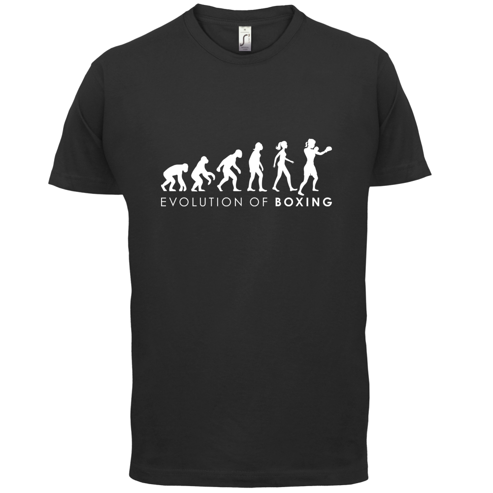 Evolution Of Woman Boxing T Shirt