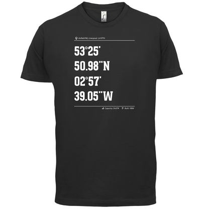 Stadium Coordinates Liverpool T Shirt