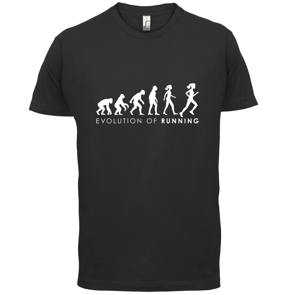 Evolution Of Woman Running T Shirt