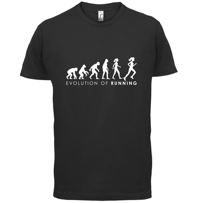 Evolution Of Woman Running T Shirt