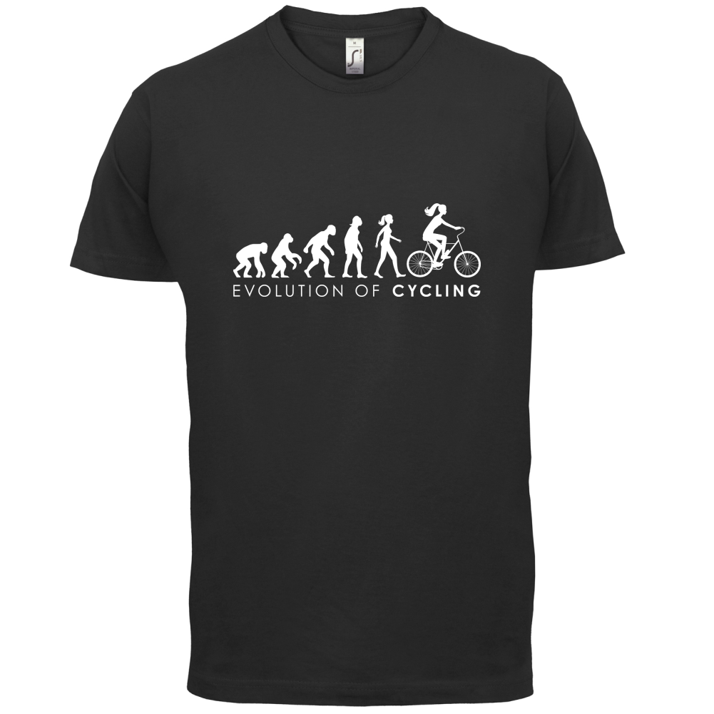 Evolution Of Woman Cycling T Shirt