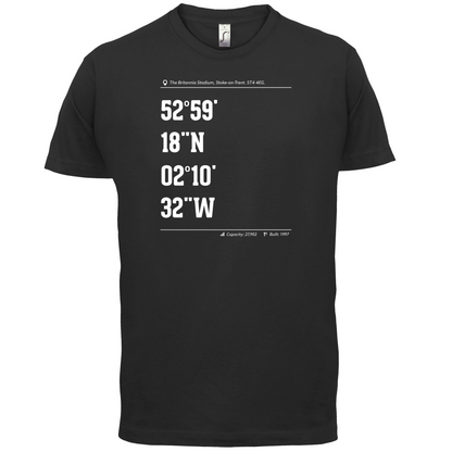 Stadium Coordinates Stoke  T Shirt