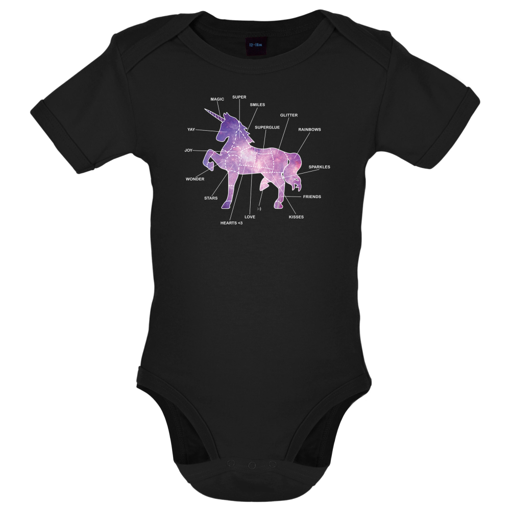 Unicorn Butchers Diagram Baby T Shirt