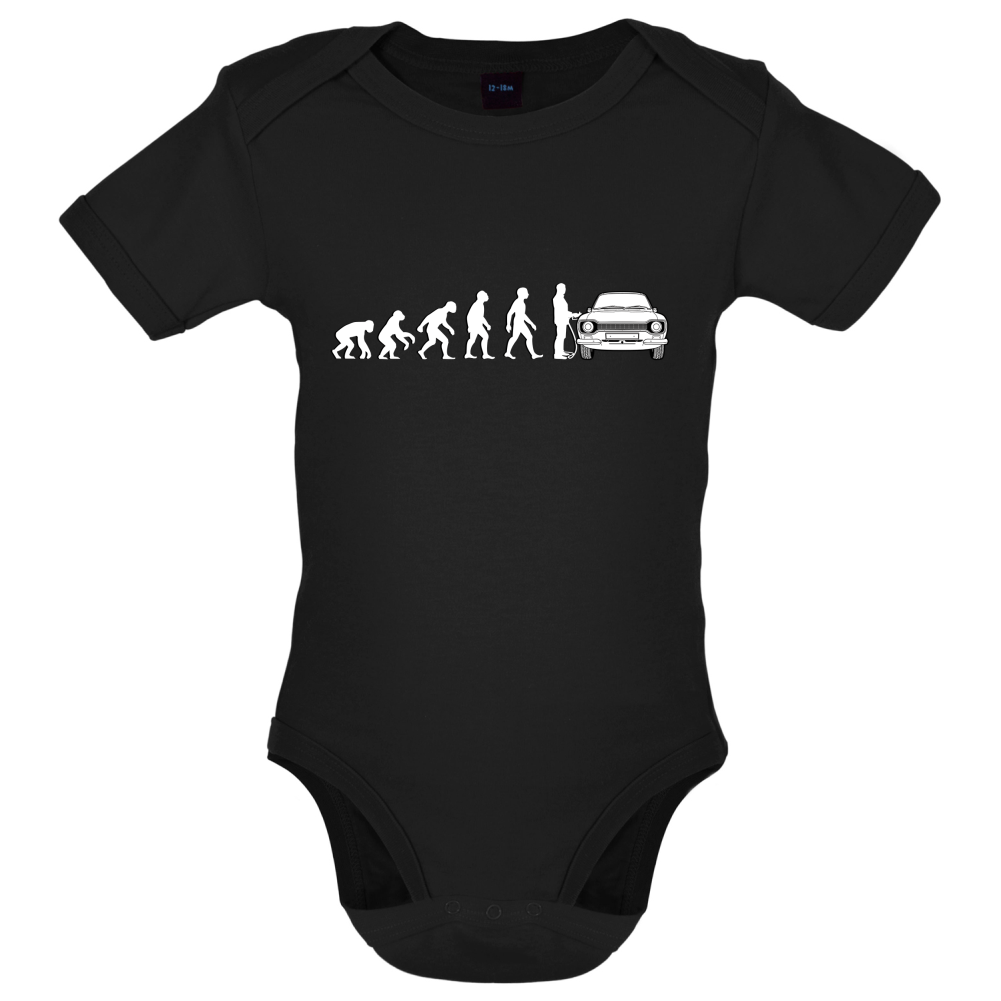 Evolution of Man Mk1 Escort Driver Baby T Shirt