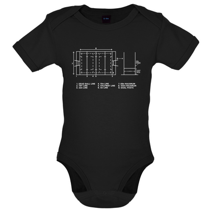 Rugby Pitch Diagram Baby T Shirt