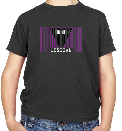 LGBT Barcode Flags - Lesbian Kids T Shirt