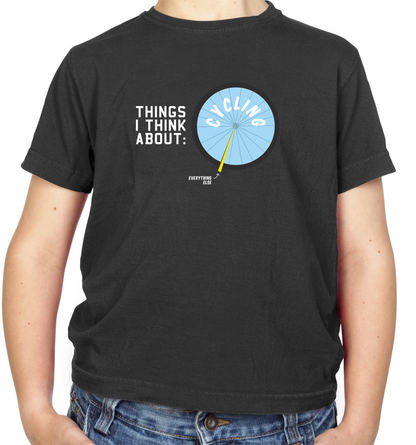 I Thiink About Cycling Kids T Shirt