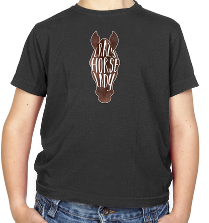 Crazy Horse Lady Kids T Shirt