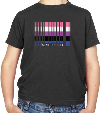 LGBT Barcode Flags - Gender Fluid Kids T Shirt