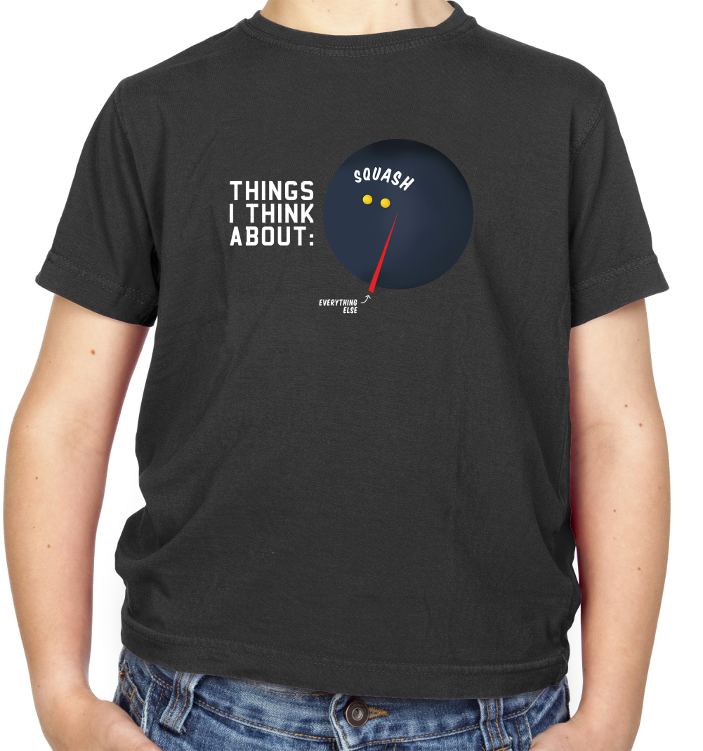 I Thiink About Squash Kids T Shirt