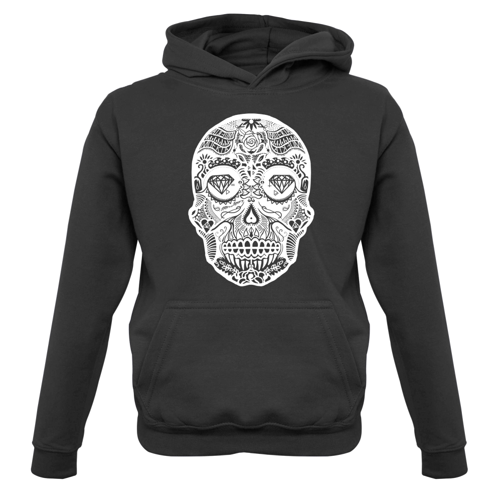 Mexican Sugar Candy Skull Kids T Shirt