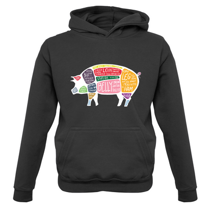 Butcher Pig Diagram Kids T Shirt