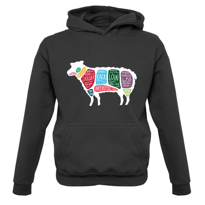 Butcher Sheep Diagram Kids T Shirt