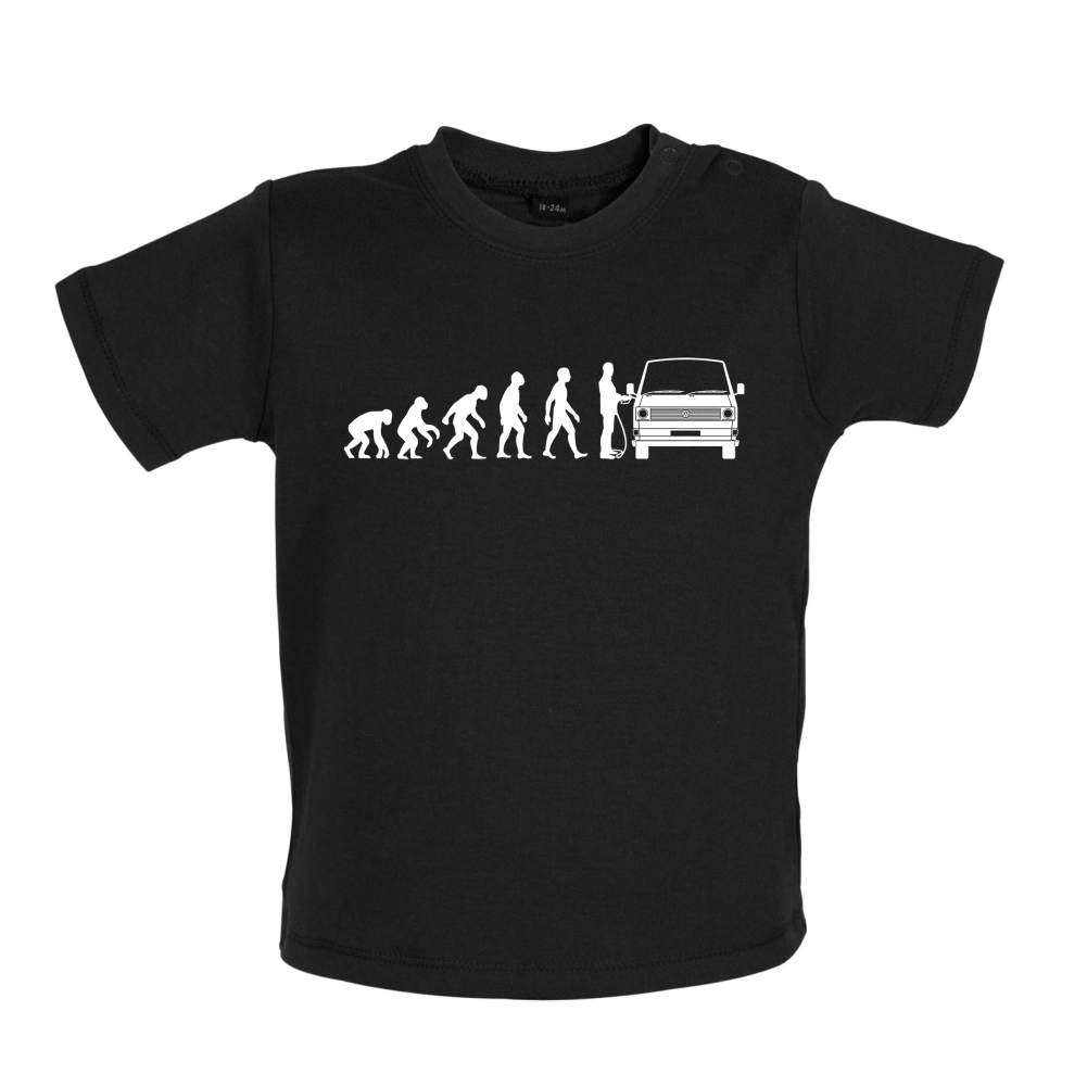 Evolution of Man T3 - T25 Campervan Baby T Shirt