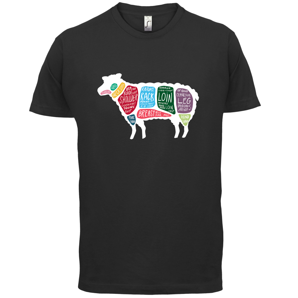 Butcher Sheep Diagram T Shirt