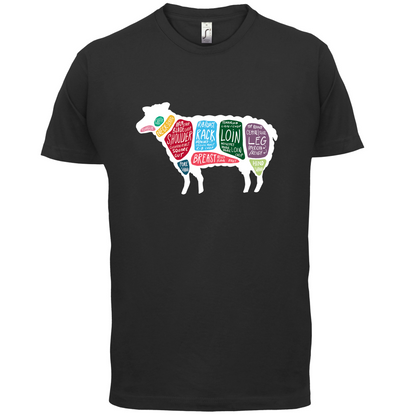Butcher Sheep Diagram T Shirt