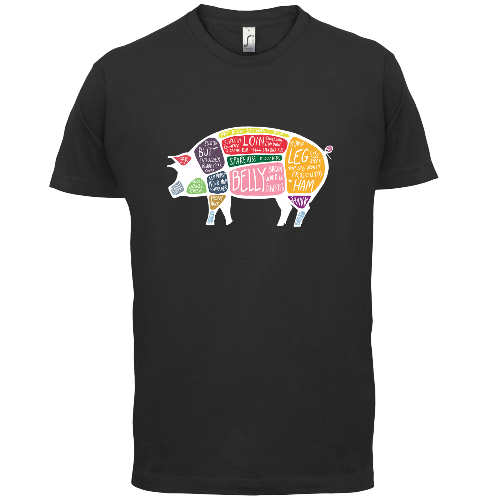 Butcher Pig Diagram T Shirt