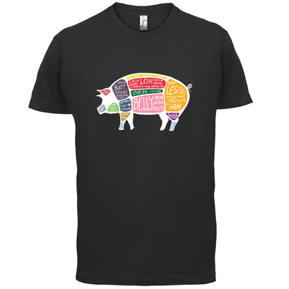 Butcher Pig Diagram T Shirt