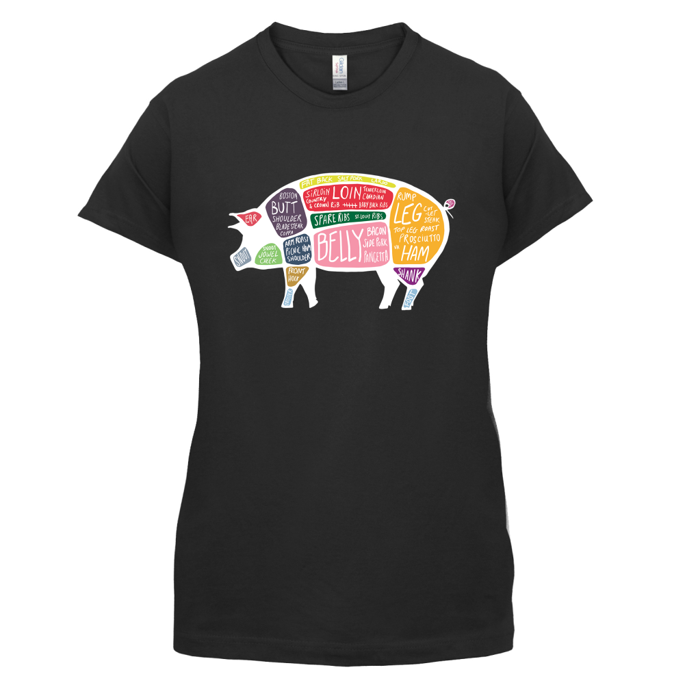Butcher Pig Diagram T Shirt