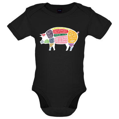Butcher Pig Diagram Baby T Shirt