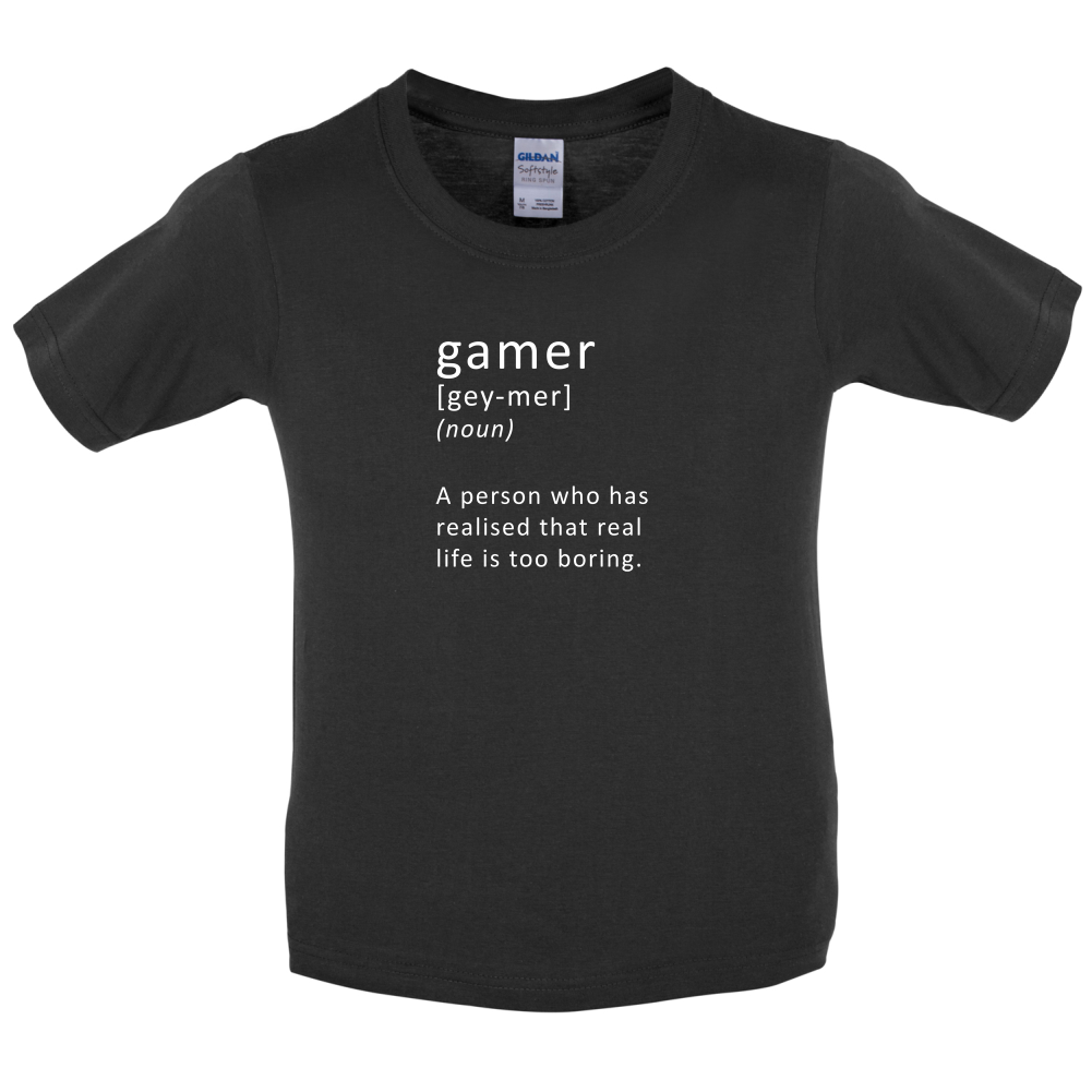 Funny Definition Gamer Kids T Shirt