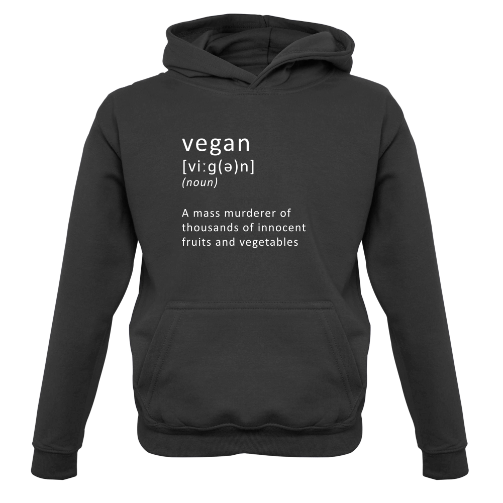 Funny Definition Vegan Kids T Shirt