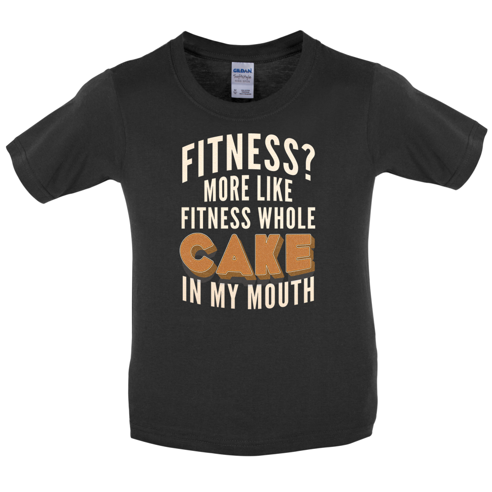 Fitness Cake In My Mouth Kids T Shirt